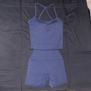 Navy blue workout set